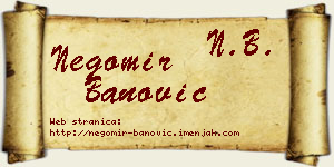 Negomir Banović vizit kartica